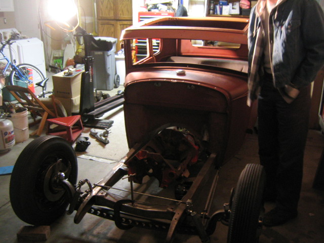 It's a 1930 Ford Model A Coupe and he's taking his time and building it