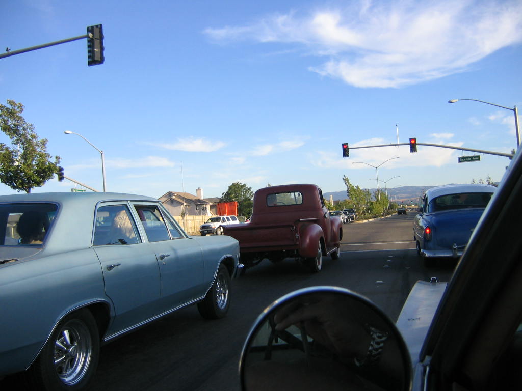 cruising farm trucks and four doors 1966 Chevy Chevelle 1951 Chevy truck