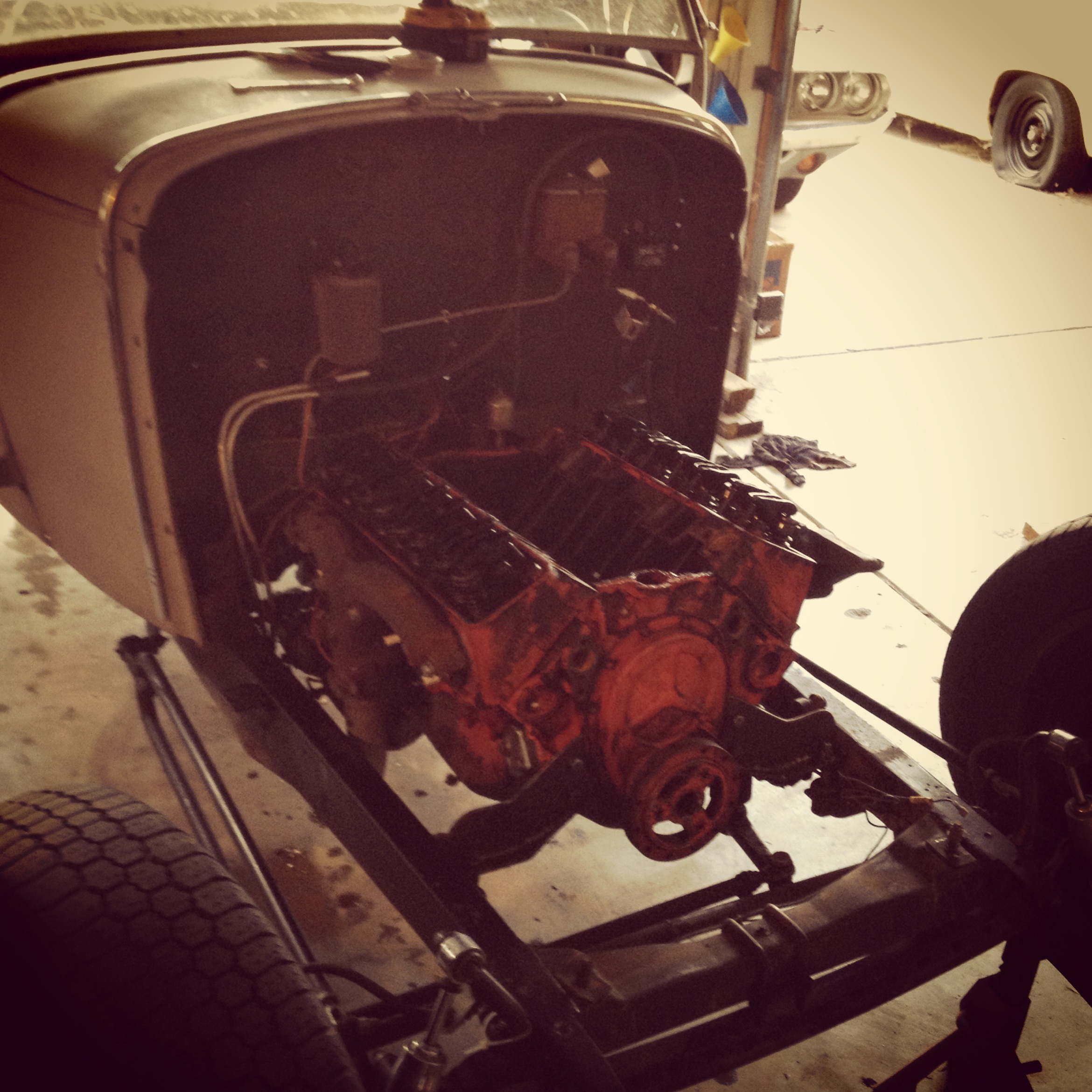 chevy 283 engine swap for the 1931 ford roadster