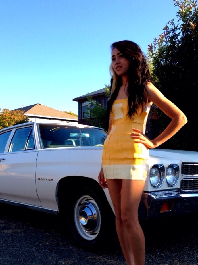 Cheese covered Girls with Classic Cars