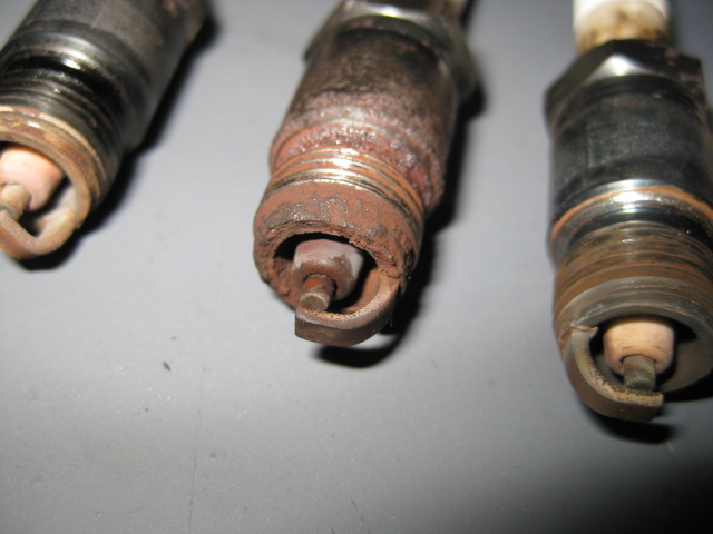 The spark plug is actually rusty. I believe I have a cracked head, but ...